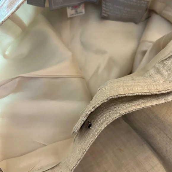 Evan Picone vintage pants linen look tan texture women’s size 16 - Picture 9 of 13